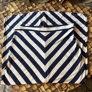 LOFT Navy and Cream Chevron Fabric